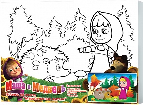 Роспись по холсту «Маша и лесные жители» (Росмэн, 24678ros)